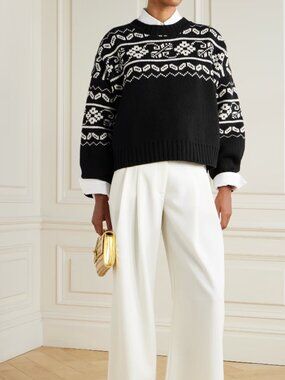RÓHE Cropped Fair Isle wool sweater